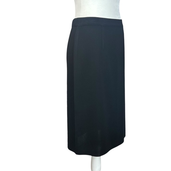 Misook Small Straight Knit Skirt Black Minimalist Staple Office Siren Pull On - Picture 2 of 13